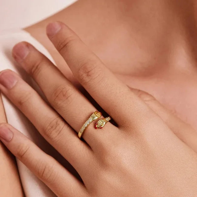 Mother's Day Gift Hug Ring -A Hug To Show I’m Always Here Adjustable Love Ring Set Gift-Engravingift