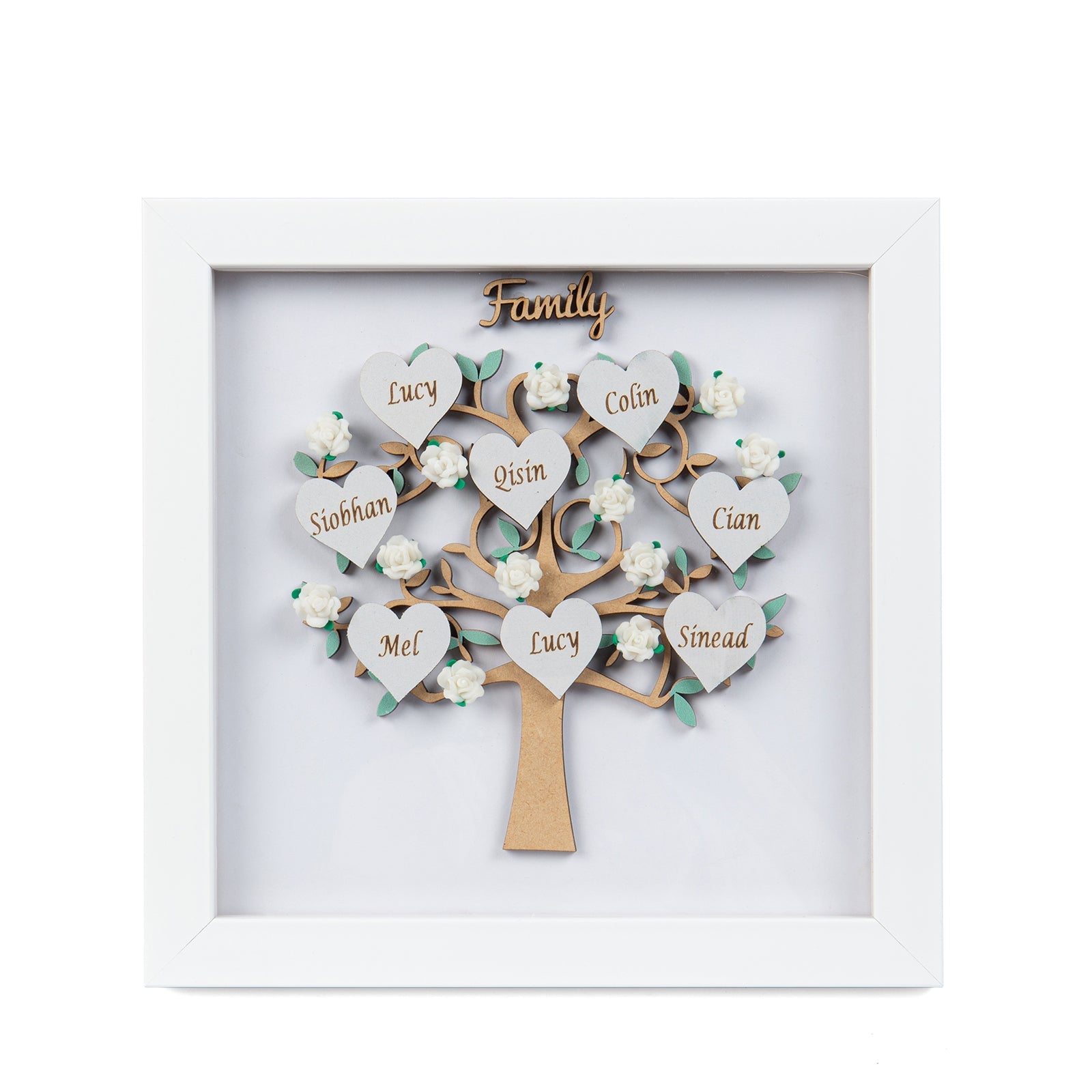Mother's Day Gift Personalized Family Tree Frame Night Light Custom 5 Names Gifts for Family-Engravingift