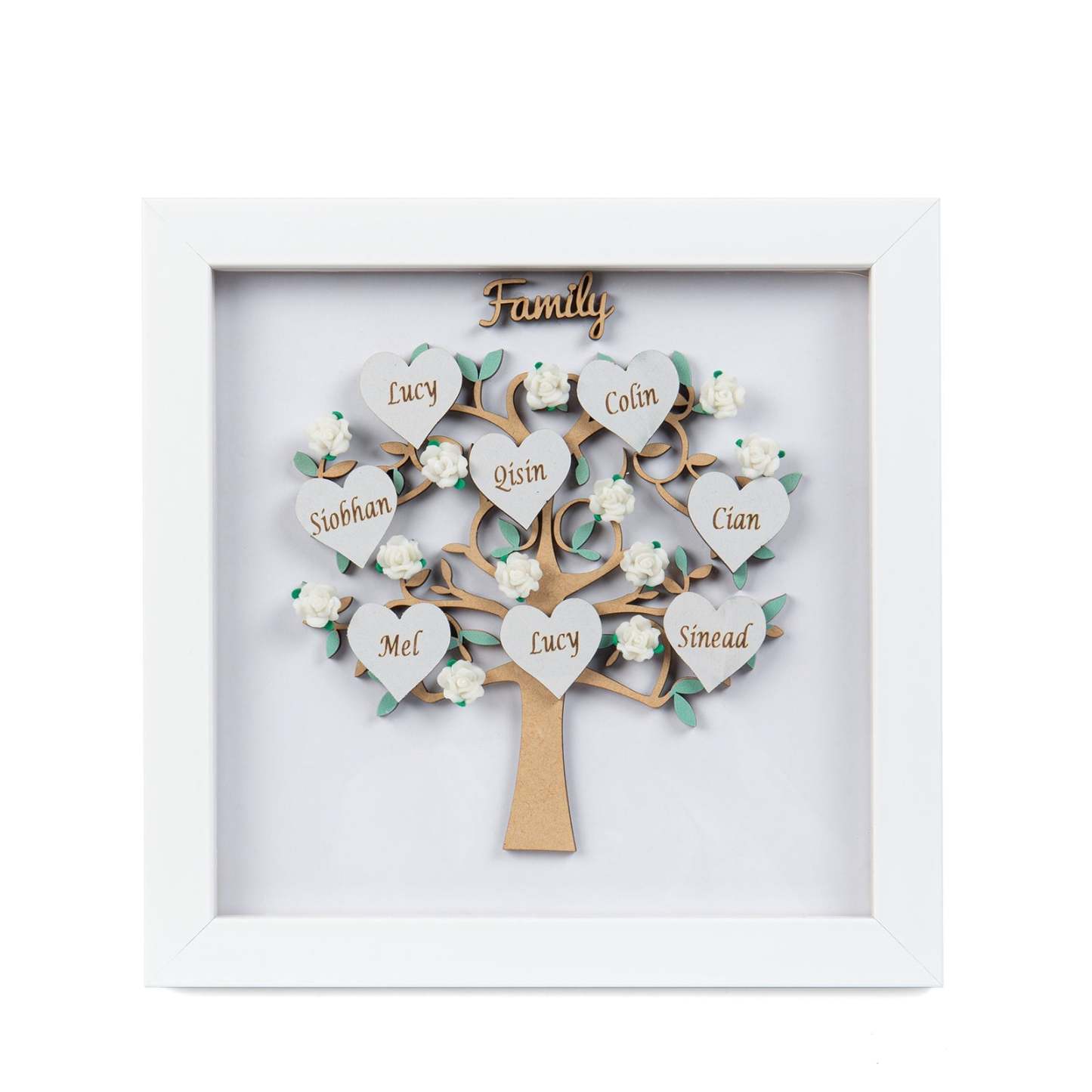 Mother's Day Gift Personalized Family Tree Frame Night Light Custom 5 Names Gifts for Family-Engravingift