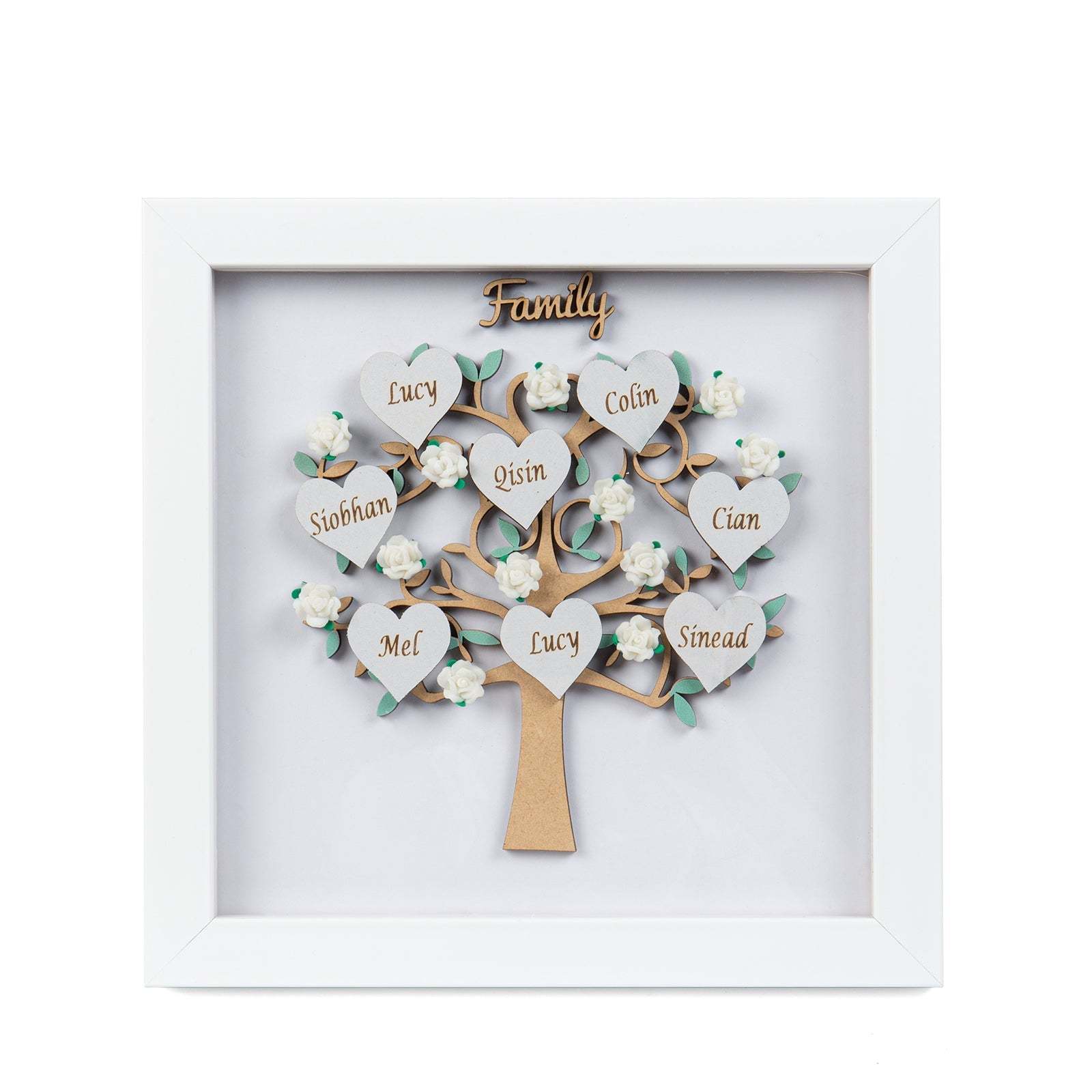 Mother's Day Gift Personalized Family Tree Frame Night Light Custom 5 Names Gifts for Family-Engravingift