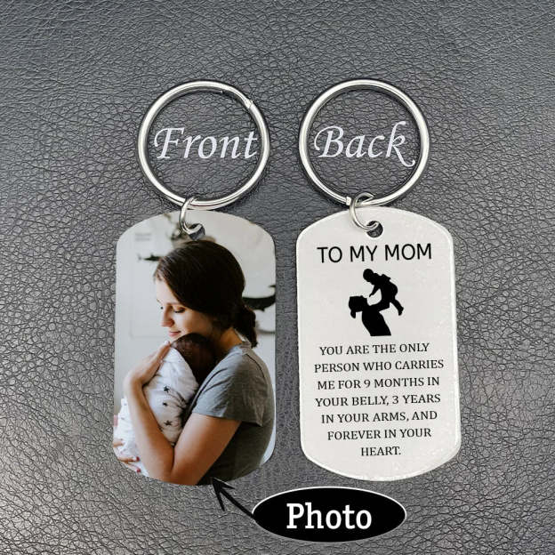 Mother's Day Gift Personalized Photo Keychain For Mother - FOREVER IN YOUR HEART