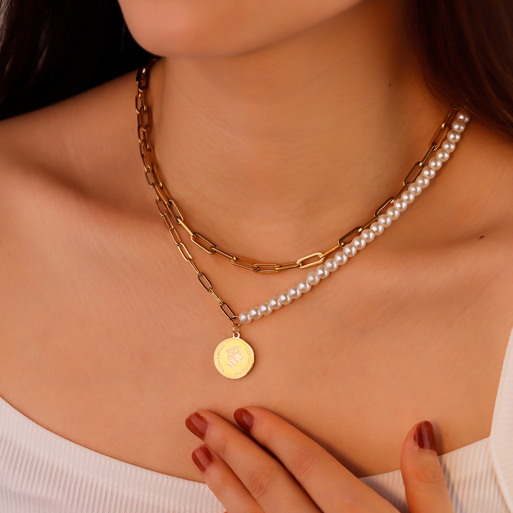 Fivepenny Pearl Double Strand Necklace