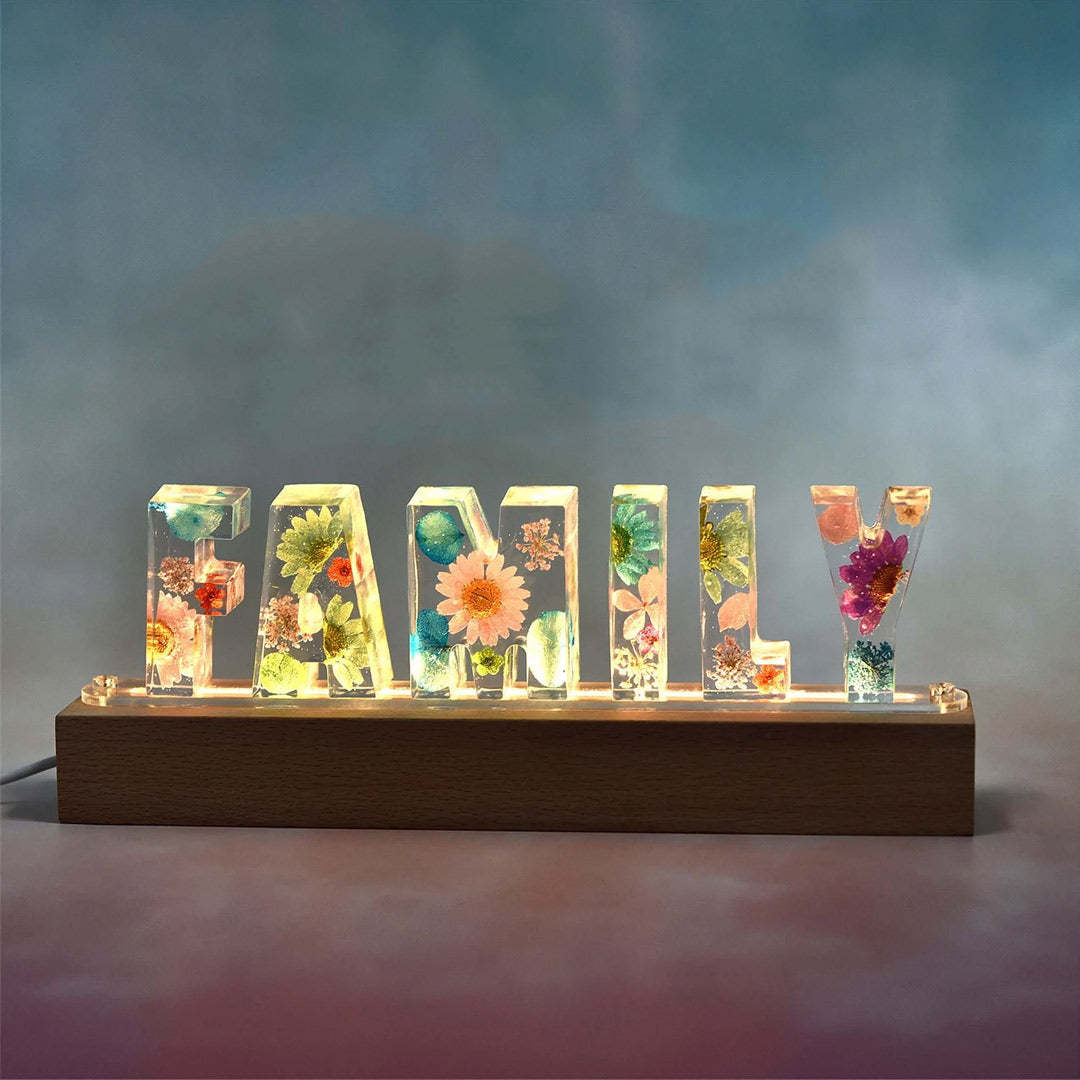 Mother's Day Gift Custom Resin Letter Lamp - HANDMADE-Engravingift