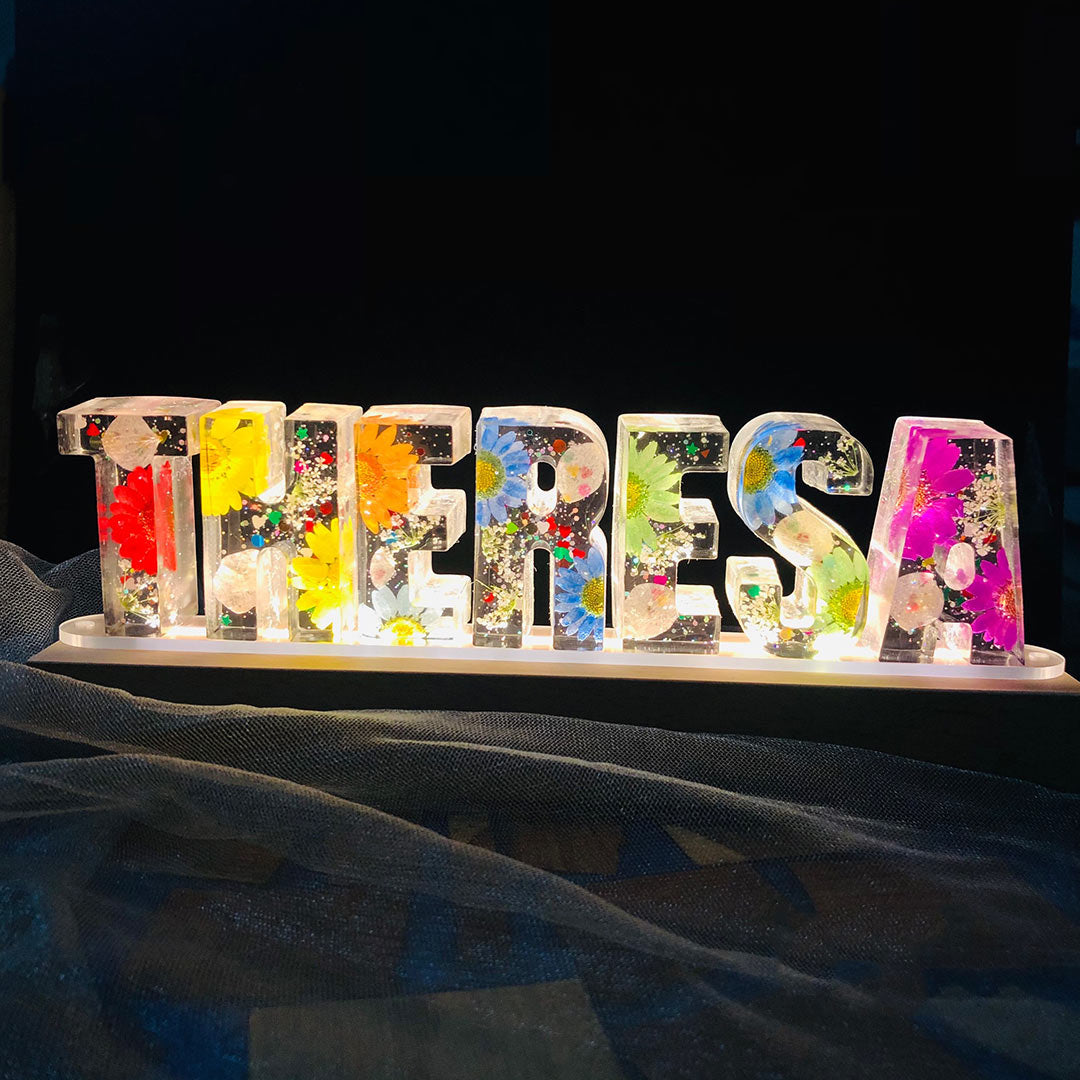Mother's Day Gift Custom Resin Letter Lamp - HANDMADE-Engravingift