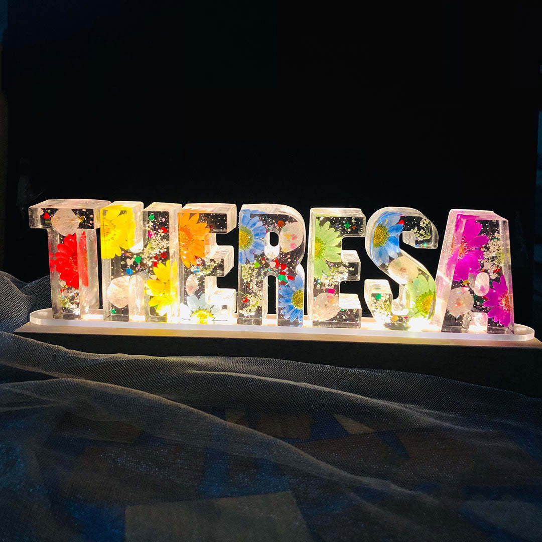 Mother's Day Gift Custom Resin Letter Lamp - HANDMADE-Engravingift