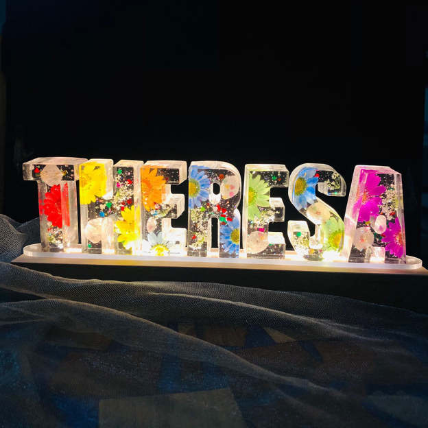 Mother's Day Gift Custom Resin Letter Lamp - HANDMADE-Engravingift