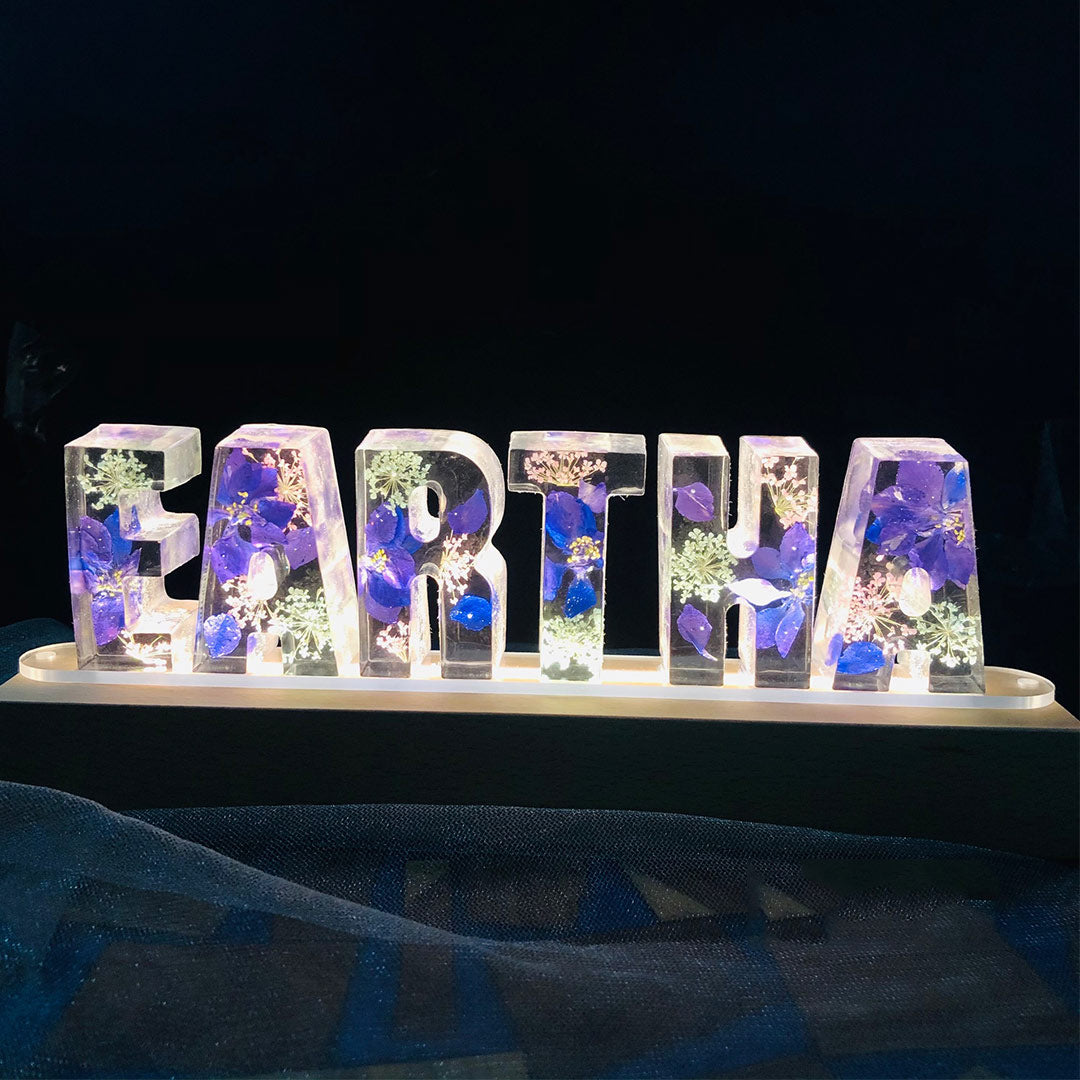 Mother's Day Gift Custom Resin Letter Lamp - HANDMADE-Engravingift