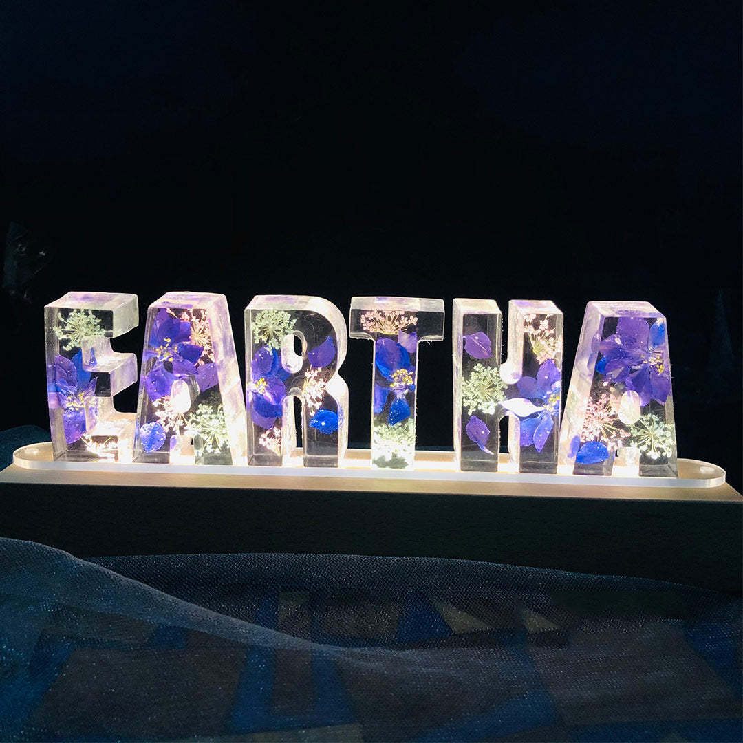 Mother's Day Gift Custom Resin Letter Lamp - HANDMADE-Engravingift