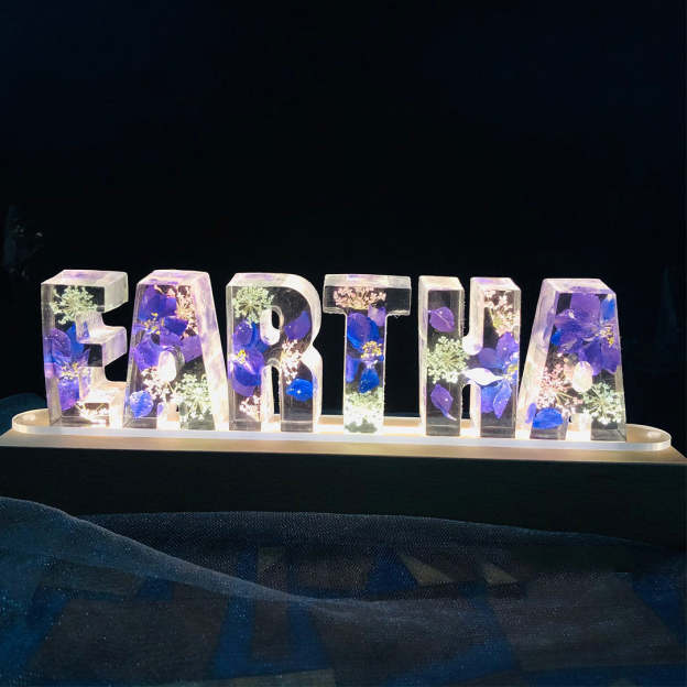 Mother's Day Gift Custom Resin Letter Lamp - HANDMADE-Engravingift