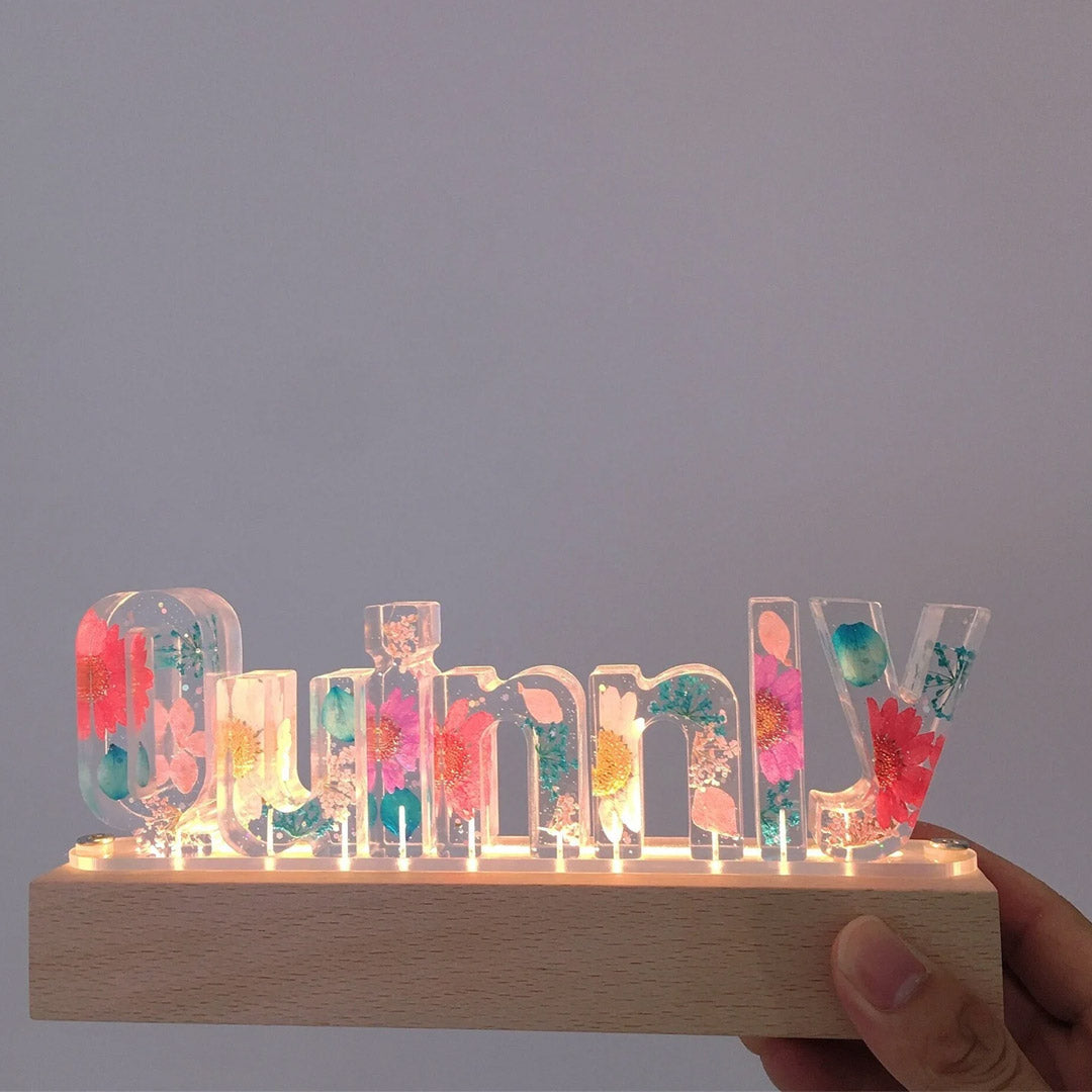 Mother's Day Gift Custom Resin Letter Lamp - HANDMADE-Engravingift