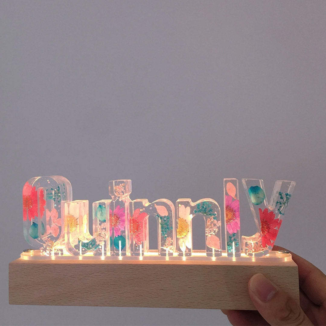 Mother's Day Gift Custom Resin Letter Lamp - HANDMADE-Engravingift