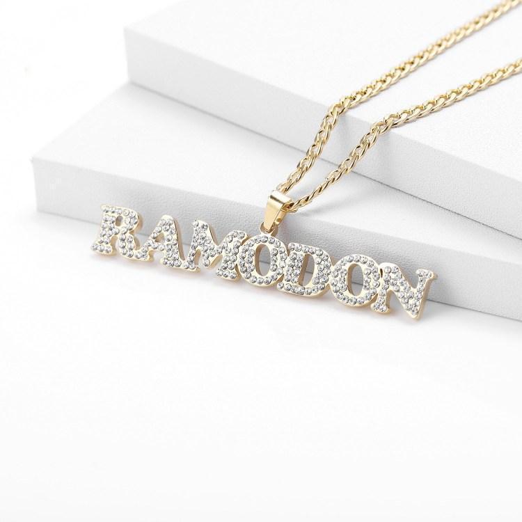 Iced Out Diamond Name Necklace-Engravingift