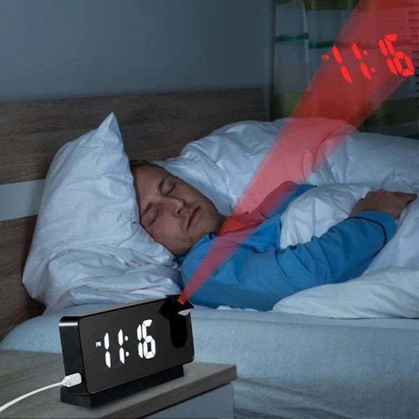 Christmas Gift Mirror projection Alarm Clock-Engravingift