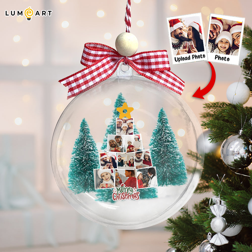 Personalized Family Christmas Tree Merry Christmas Acrylic Ornament