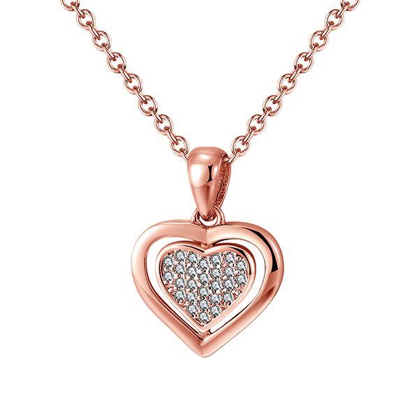 Mother's Day Gift Brilliant Heart Pendant Necklace-Engravingift