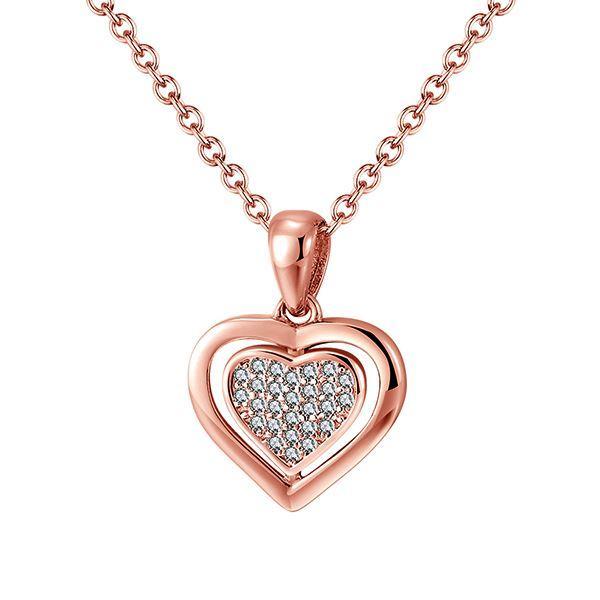 Mother's Day Gift Brilliant Heart Pendant Necklace-Engravingift