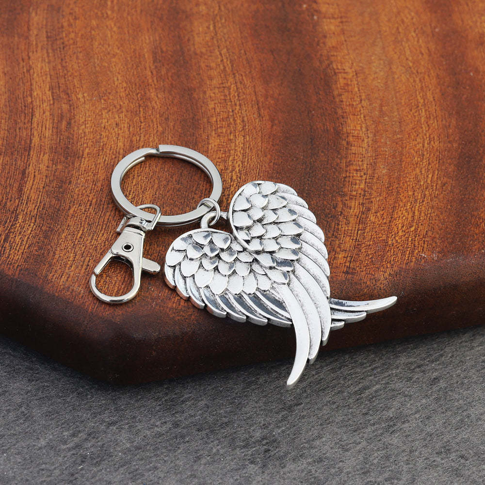 Mother's Day Gift Personalized custom wing keychain-Engravingift