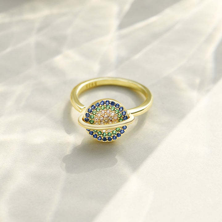 Mother's Day Gift To My Daughter Colorful Spinning Planet Anxiety Ring-Engravingift