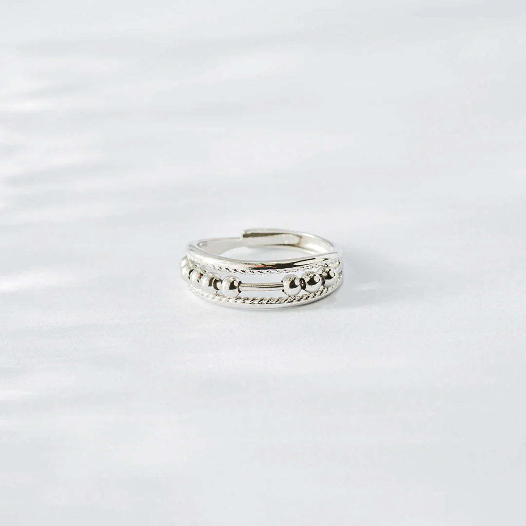 Mother's Day Gift To My Daughter Fidget Ring with Rotating Beads Anxiety Spinning Ring-Engravingift