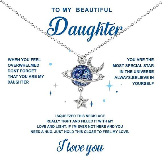 To My Beautiful Granddaughter Stars & Moon Necklace