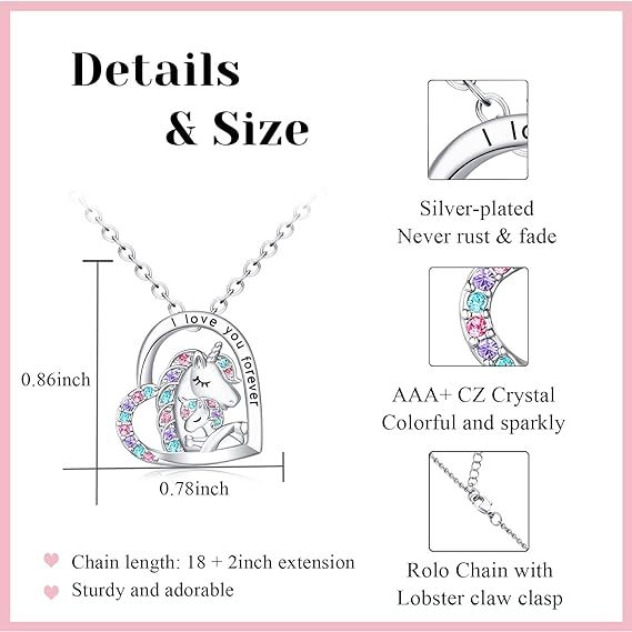 Mother's Day Gift To My Daughter Unicorn Necklace-Engravingift