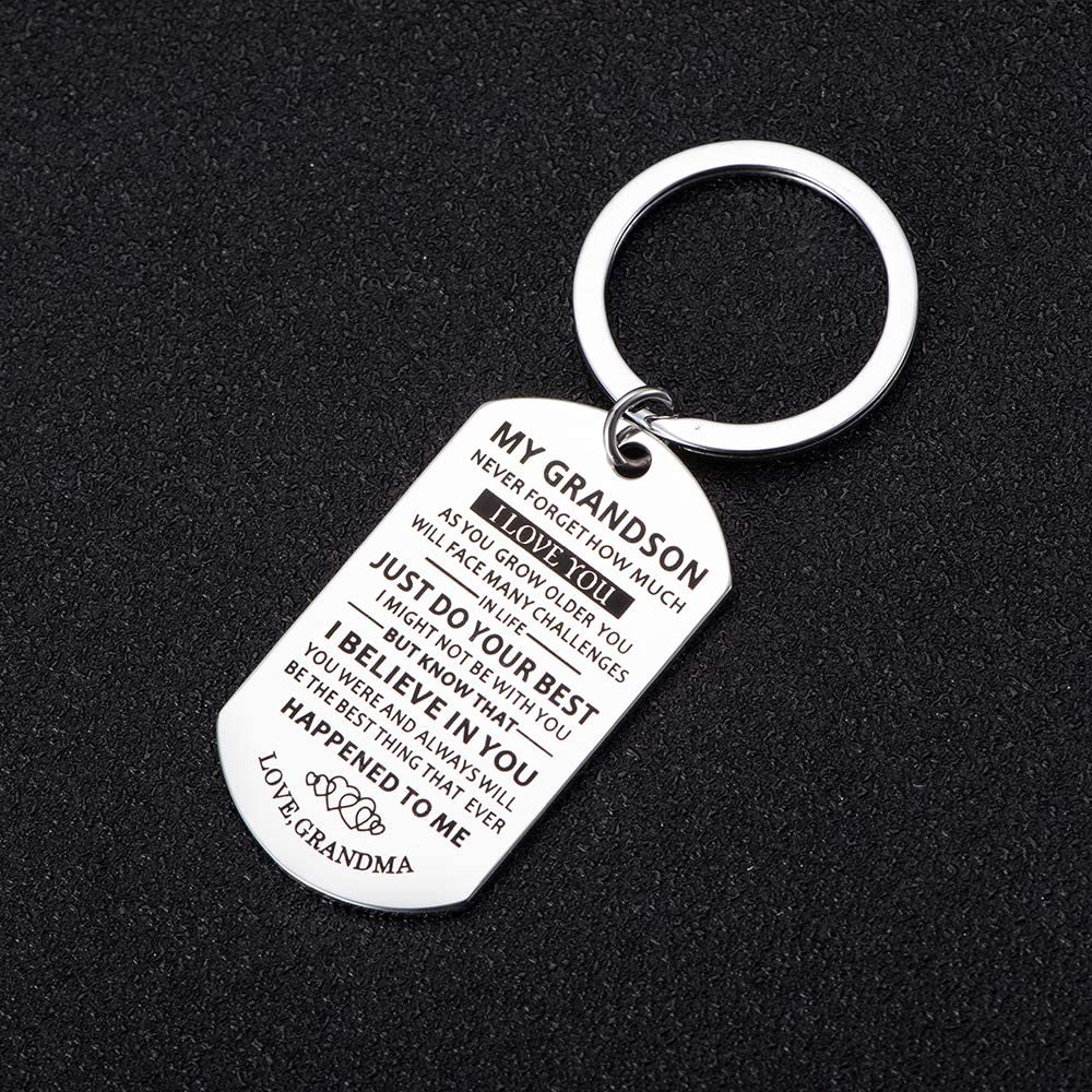 Christmas Gift To My Grandson keychain-Inspirational Gifts for grandson