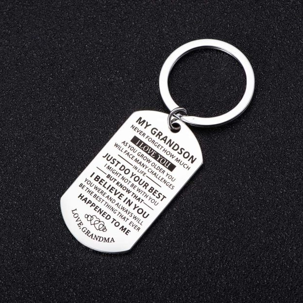 Christmas Gift To My Grandson keychain-Inspirational Gifts for grandson