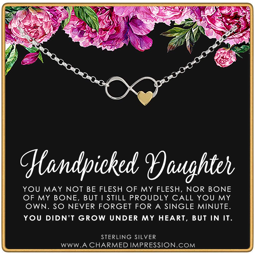 Mother's Day Gift Unbiological Mother & Child Gift for from Stepmom Infinity Heart Necklace-Engravingift