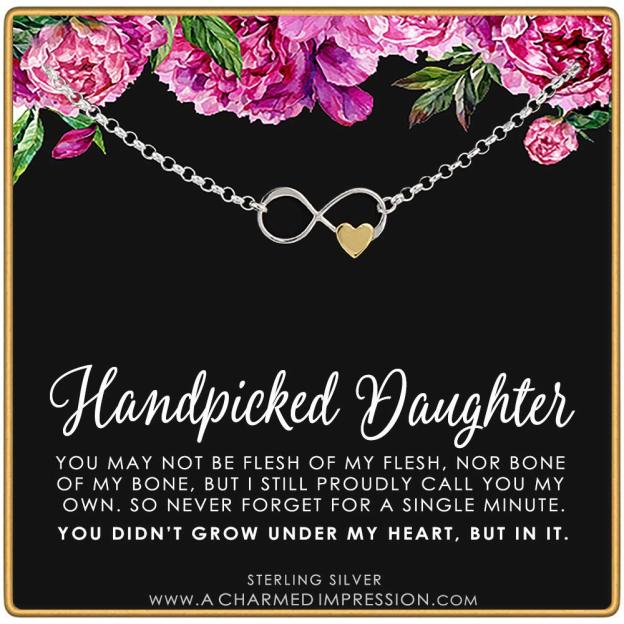 Mother's Day Gift Unbiological Mother & Child Gift for from Stepmom Infinity Heart Necklace-Engravingift
