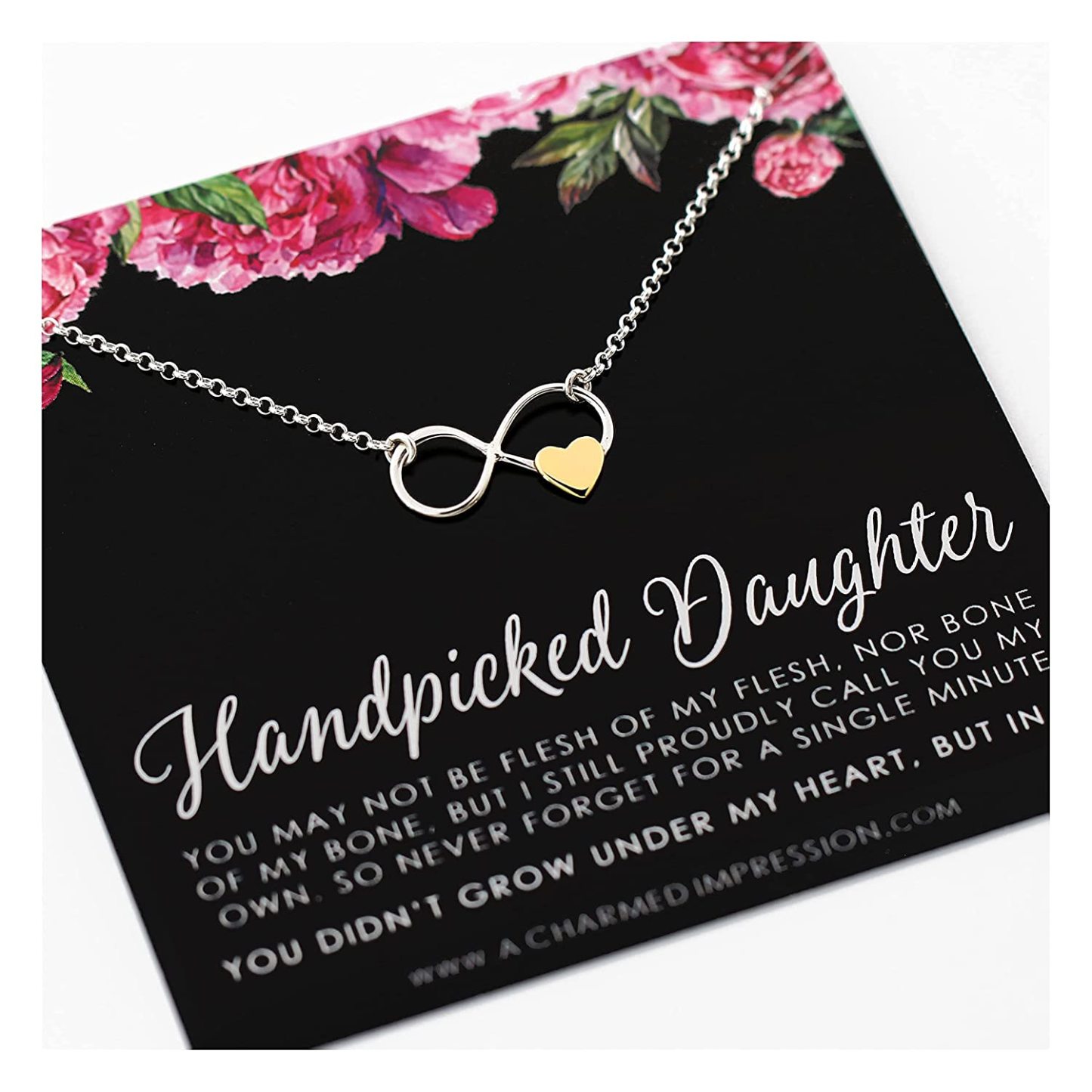 Mother's Day Gift Unbiological Mother & Child Gift for from Stepmom Infinity Heart Necklace-Engravingift