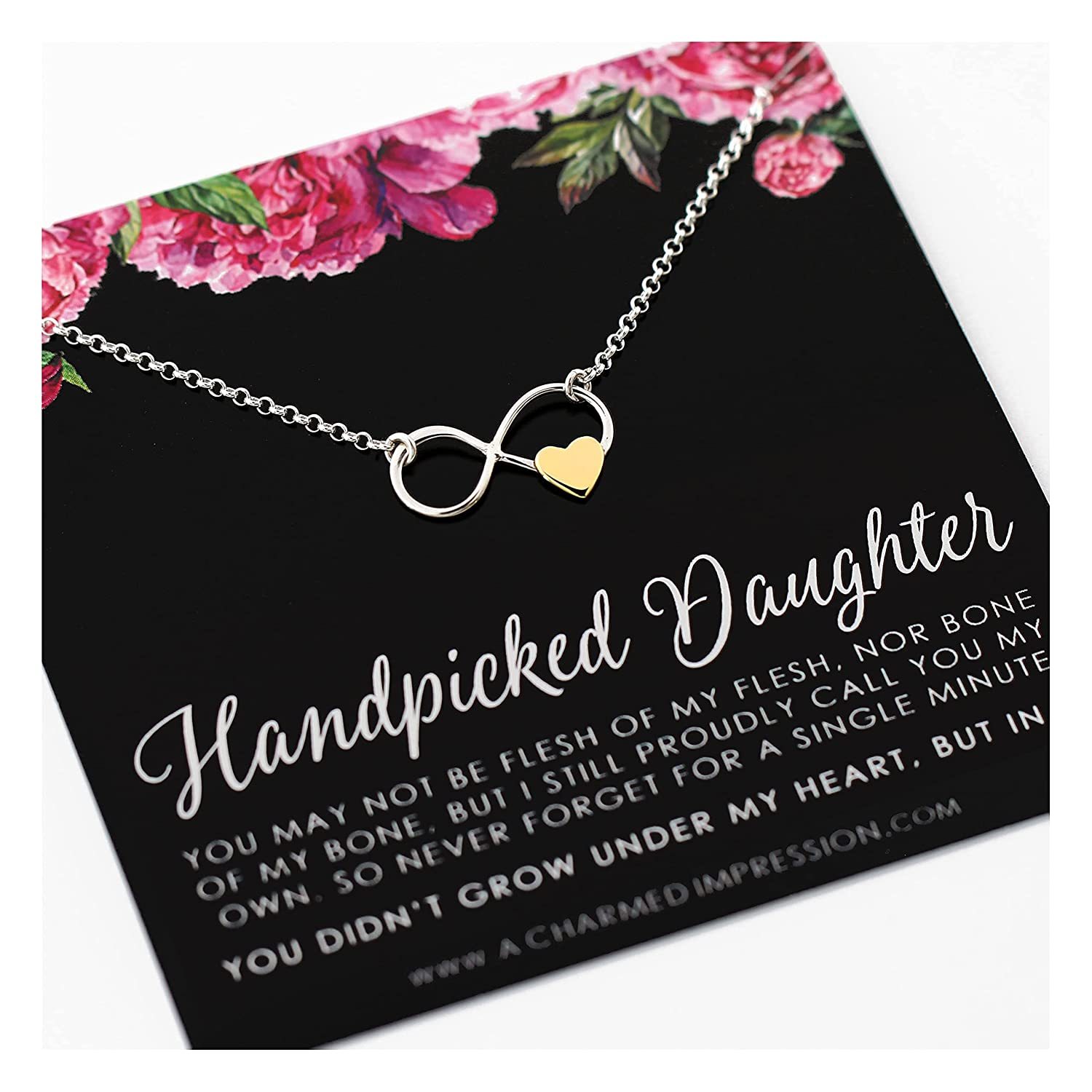 Mother's Day Gift Unbiological Mother & Child Gift for from Stepmom Infinity Heart Necklace-Engravingift