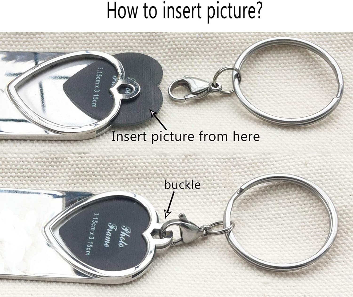 Mother's Day Gift Long Distance Relationship Gift Couples Picture Frame Keychain-Engravingift