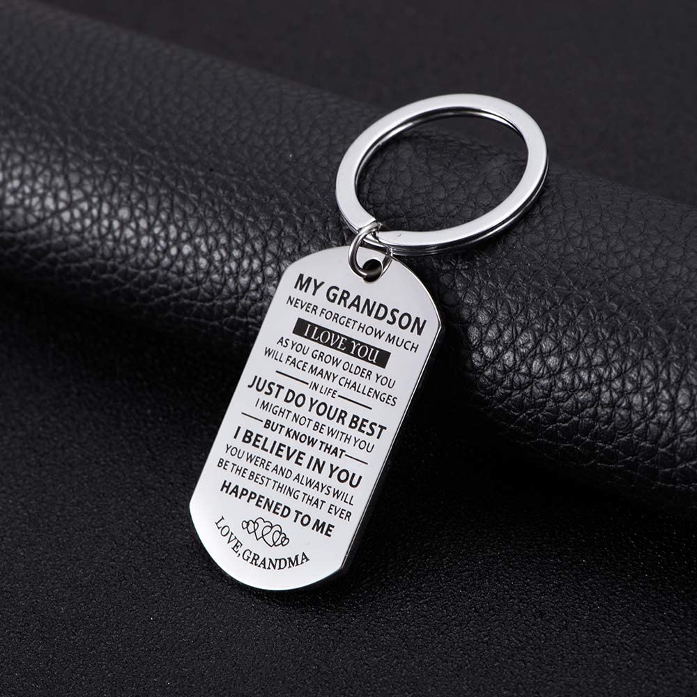 Christmas Gift To My Grandson keychain-Inspirational Gifts for grandson