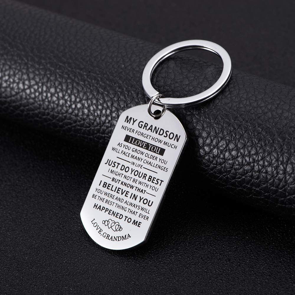 Christmas Gift To My Grandson keychain-Inspirational Gifts for grandson