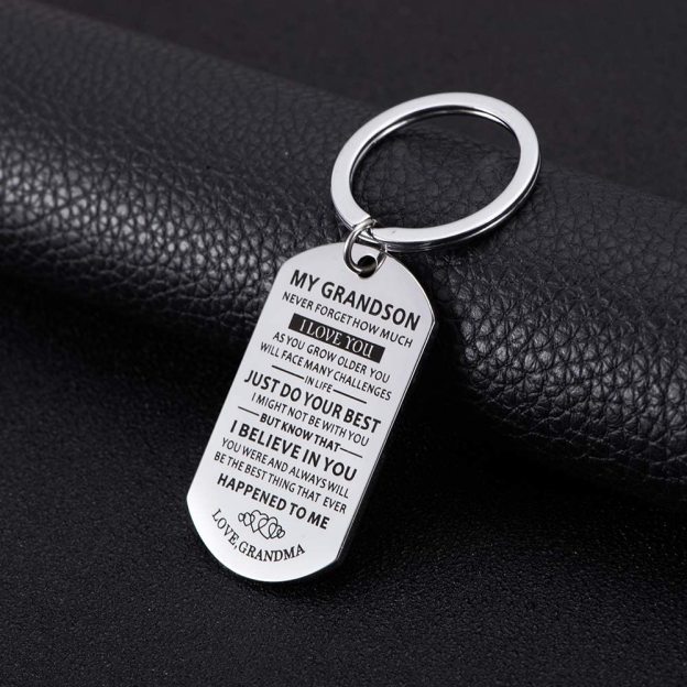 Christmas Gift To My Grandson keychain-Inspirational Gifts for grandson