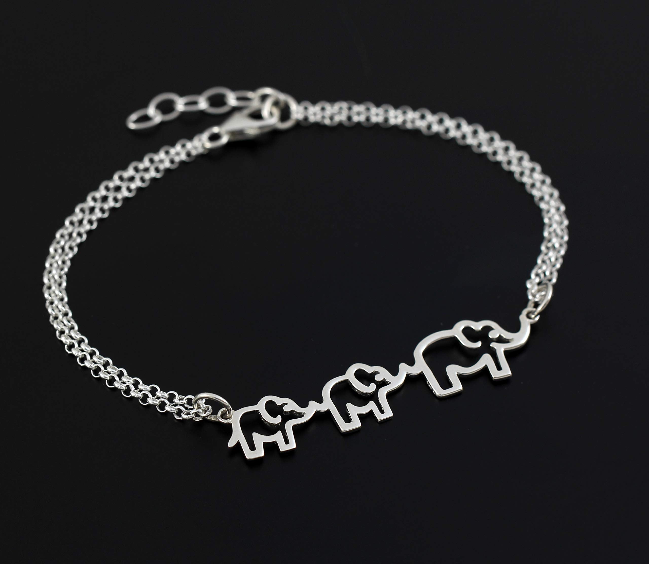 Mother's Day Gift A Charmed Impression Mother & Daughter Bracelet Elephant Bracelet-Engravingift