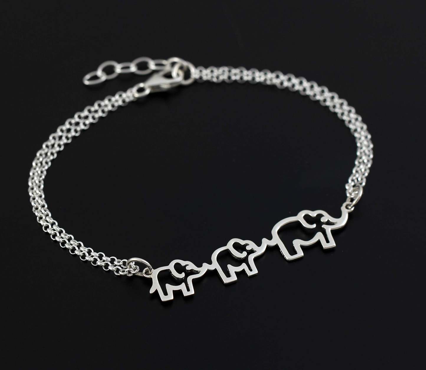 Mother's Day Gift A Charmed Impression Mother & Daughter Bracelet Elephant Bracelet-Engravingift