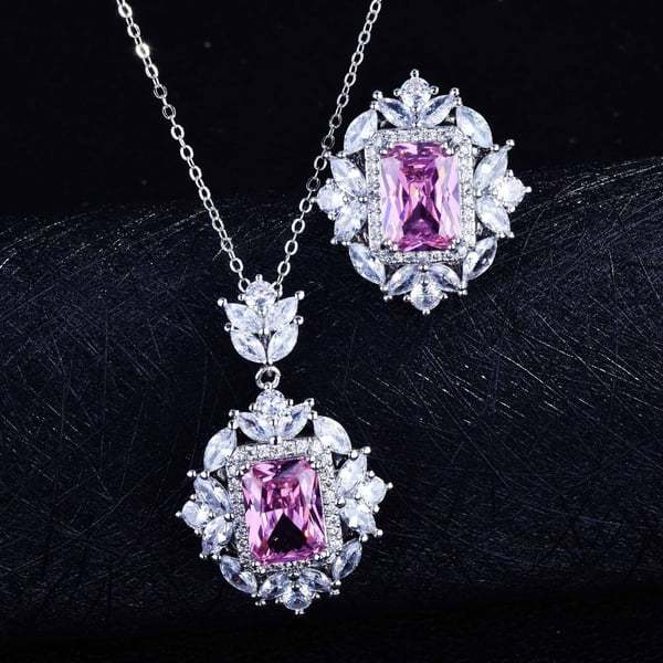 Christmas Gift Luxury gemstone necklace ring