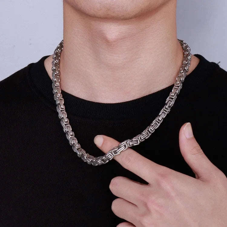 Christmas Gift To My Man I LOVE YOU Cuban Link Necklace Stainless Steel Necklace Father's Gift for Husband Boyfriend-Engravingift