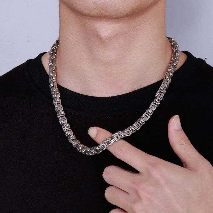 Christmas Gift To My Man I LOVE YOU Cuban Link Necklace Stainless Steel Necklace Father's Gift for Husband Boyfriend-Engravingift