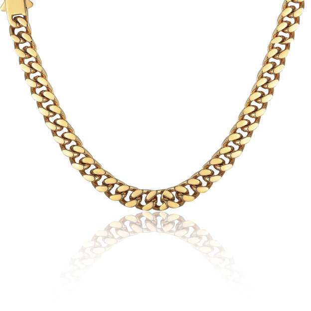 Father's Day Gift Cuban Link Chain Bracelet Stainless Steel 10mm Men Bracelet-Engravingift