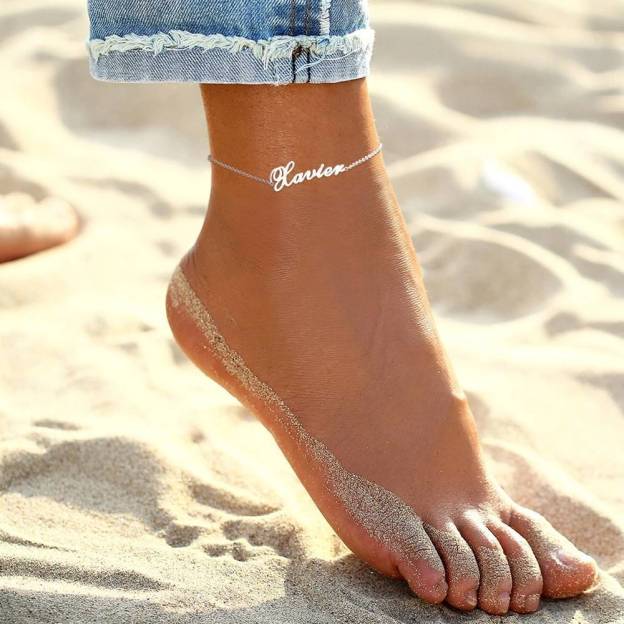 Mother's Day Gift Crown Name Anklet Personalized Name Anklets-Engravingift