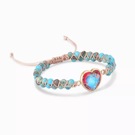 Christmas Gift To My Daughter-in-law You Are My Daughter-In-Heart Jasper Heart Bracelet