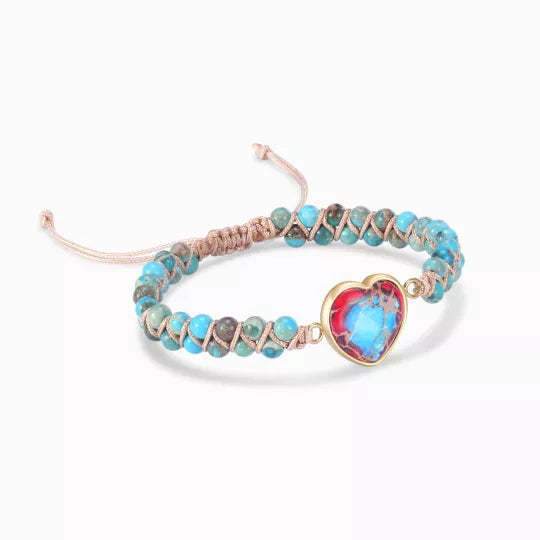 Christmas Gift To My Daughter-in-law You Are My Daughter-In-Heart Jasper Heart Bracelet