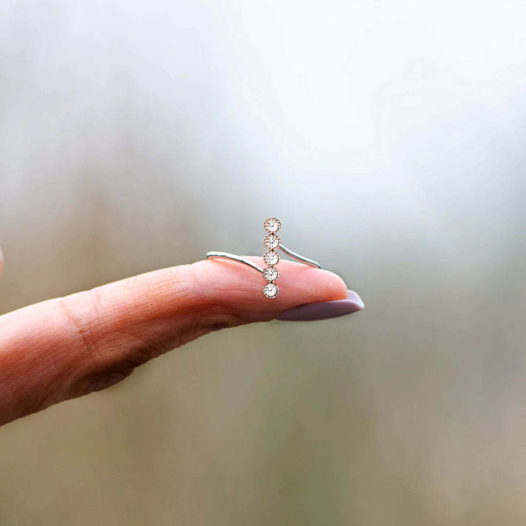 Mother's Day Gift To My Dearest Daughter Dots Ring "Be Badass Everyday"-Engravingift