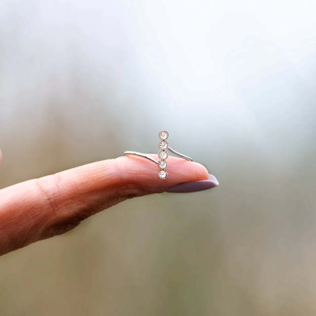 Mother's Day Gift To My Dearest Daughter Dots Ring "Be Badass Everyday"-Engravingift