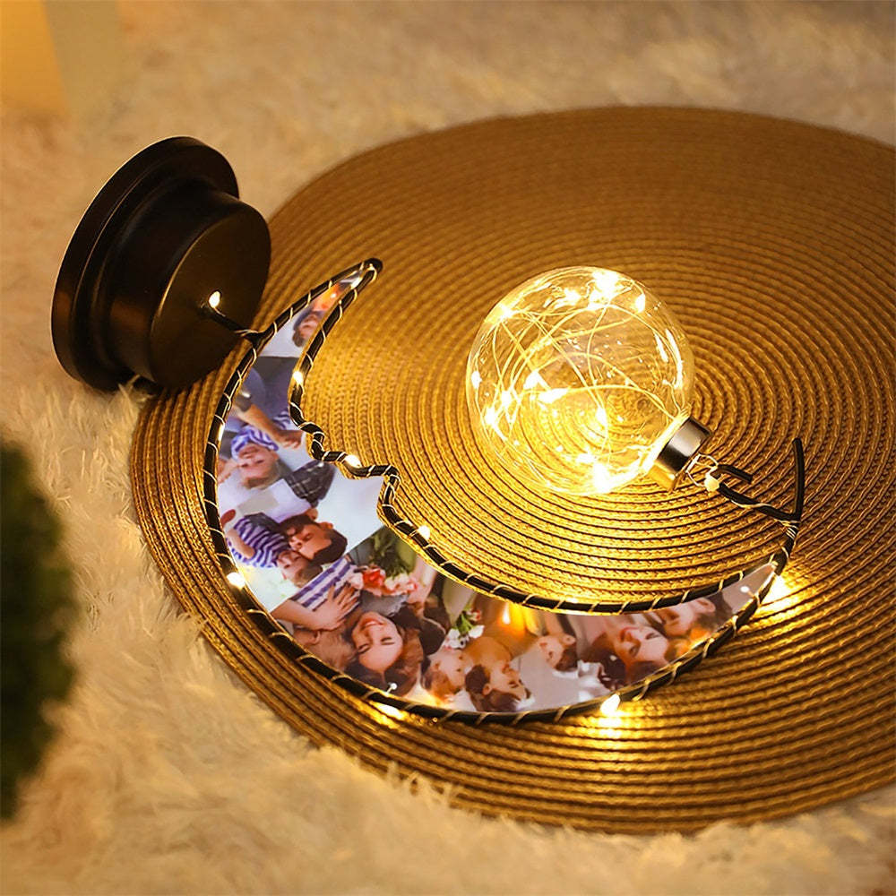 Valentine's Day Gift  Personalized 6 Photo Moon Lamp Romantic Night Light for Couple