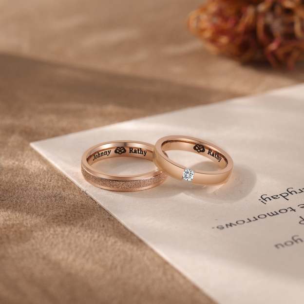 Mother's Day Gift Couple Ring Personalized Infinite Love Matching Rings Gift for Couple Friends BBF-Engravingift