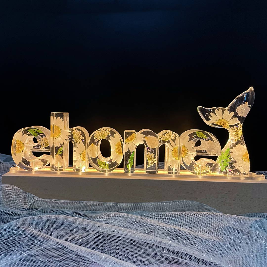Mother's Day Gift Custom Resin Letter Lamp - HANDMADE-Engravingift