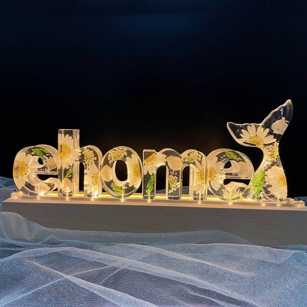 Mother's Day Gift Custom Resin Letter Lamp - HANDMADE-Engravingift